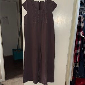 Chic Brown Cap Sleeve Jumpsuit